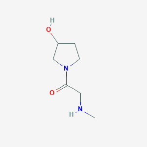 molecular formula C7H14N2O2 B1487597 1-(3-Hydroxypyrrolidin-1-yl)-2-(methylamino)ethan-1-one CAS No. 1220025-52-4