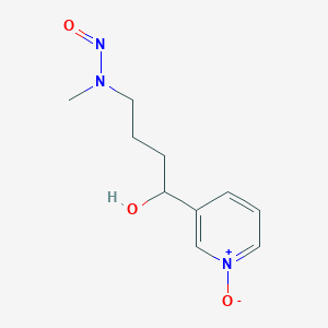 molecular formula C10H15N3O3 B014876 4-(甲基亚硝胺)-1-(3-吡啶基-N-氧化物)-1-丁醇 CAS No. 85352-99-4