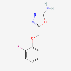 B1487604 5-[(2-Fluorophenoxy)methyl]-1,3,4-oxadiazol-2-amine CAS No. 1219828-22-4