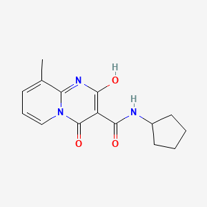 molecular formula C15H17N3O3 B14876079 N-cyclopentyl-2-hydroxy-9-methyl-4-oxo-4H-pyrido[1,2-a]pyrimidine-3-carboxamide 