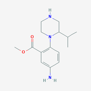molecular formula C15H23N3O2 B1487608 Methyl 5-amino-2-[2-(propan-2-yl)piperazin-1-yl]-benzoate CAS No. 1242268-13-8