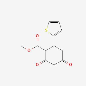 molecular formula C12H12O4S B1487611 Methyl 2,4-dioxo-6-(2-thienyl)cyclohexanecarboxylate CAS No. 1256628-02-0