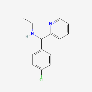 [(4-Chlorophenyl)(pyridin-2-yl)methyl](ethyl)amine