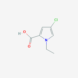 molecular formula C7H8ClNO2 B1487621 4-chloro-1-ethyl-1H-pyrrole-2-carboxylic acid CAS No. 1258650-12-2