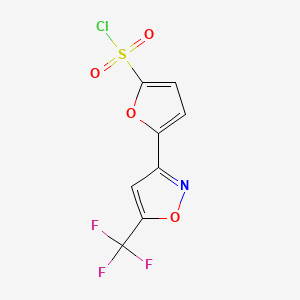 5-[5-(Trifluoromethyl)-3-isoxazolyl]-2-furansulfonyl chloride