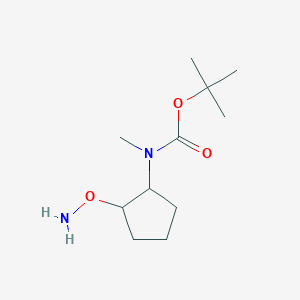 molecular formula C11H22N2O3 B14876311 Tert-butyl (2-(aminooxy)cyclopentyl)(methyl)carbamate 
