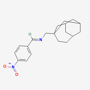 molecular formula C19H24N2O2 B14876316 N-[(Z)-(4-nitrophenyl)methylidene]-1-(tricyclo[4.3.1.1~3,8~]undec-3-yl)methanamine 