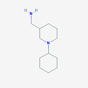 molecular formula C12H26Cl2N2 B1487638 [(1-Cyclohexylpiperidin-3-YL)methyl]amine CAS No. 883533-78-6