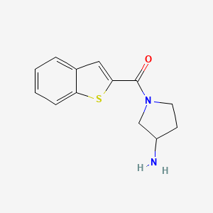 molecular formula C13H14N2OS B1487643 (3-Aminopyrrolidin-1-yl)(benzo[b]thiophen-2-yl)methanone CAS No. 1275561-25-5