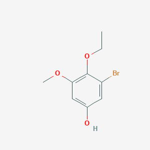 molecular formula C9H11BrO3 B14876436 3-Bromo-4-ethoxy-5-methoxyphenol 