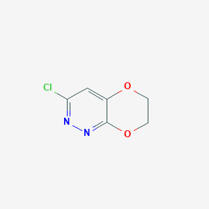 molecular formula C6H5ClN2O2 B1487646 3-氯-6,7-二氢-[1,4]二氧杂[2,3-c]哒嗪 CAS No. 943026-40-2