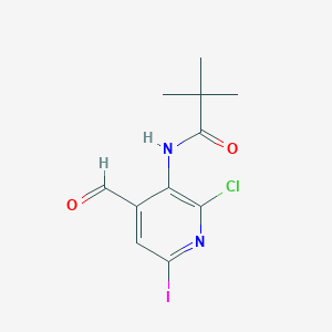 molecular formula C11H12ClIN2O2 B1487648 N-(2-氯-4-甲酰-6-碘吡啶-3-基)新戊酰胺 CAS No. 1305324-69-9