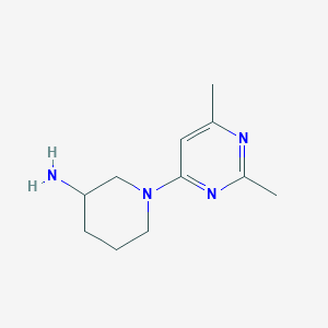 molecular formula C11H18N4 B1487649 1-(2,6-二甲基嘧啶-4-基)哌啶-3-胺 CAS No. 1250279-81-2