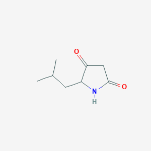 molecular formula C8H13NO2 B14876528 5-Isobutylpyrrolidine-2,4-dione 