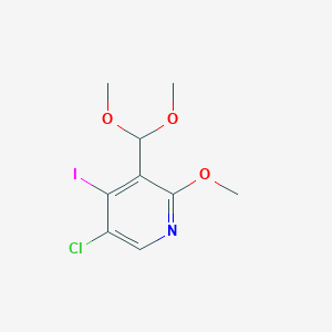 molecular formula C9H11ClINO3 B1487654 5-Chloro-3-(dimethoxymethyl)-4-iodo-2-methoxypyridine CAS No. 1305324-67-7