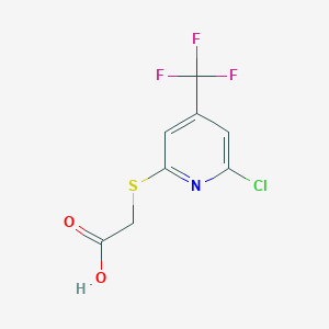 2-(6-Chloro-4-(trifluoromethyl)pyridin-2-ylsulfanyl)acetic acid