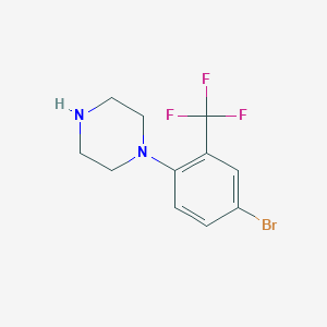 molecular formula C11H12BrF3N2 B1487658 1-[4-Bromo-2-(trifluoromethyl)phenyl]piperazine CAS No. 1183360-19-1