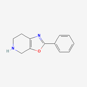 molecular formula C12H12N2O B1487662 2-Phenyl-4,5,6,7-tetrahydrooxazolo[5,4-c]pyridine CAS No. 885272-73-1