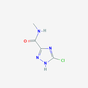 molecular formula C4H5ClN4O B1487664 3-chloro-N-methyl-1H-1,2,4-triazole-5-carboxamide CAS No. 1232800-16-6
