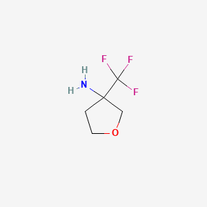 molecular formula C5H8F3NO B1487665 3-(Trifluoromethyl)oxolan-3-amine CAS No. 1269152-31-9