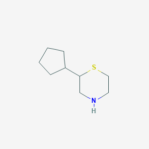 molecular formula C9H17NS B14876653 2-Cyclopentylthiomorpholine 