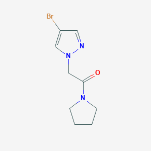 molecular formula C9H12BrN3O B1487675 2-(4-bromo-1H-pyrazol-1-yl)-1-(pyrrolidin-1-yl)ethan-1-one CAS No. 1182886-77-6
