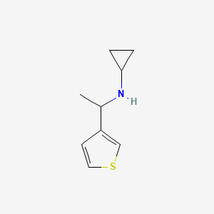 molecular formula C9H13NS B1487677 N-[1-(thiophen-3-yl)ethyl]cyclopropanamine CAS No. 1249813-33-9