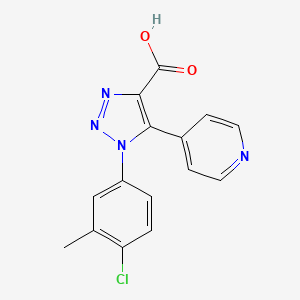 molecular formula C15H11ClN4O2 B1487679 1-(4-chloro-3-methylphenyl)-5-(pyridin-4-yl)-1H-1,2,3-triazole-4-carboxylic acid CAS No. 1326942-10-2