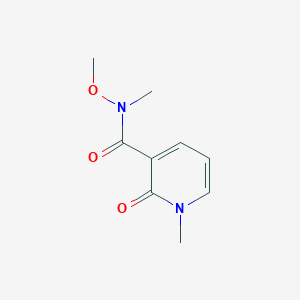 molecular formula C9H12N2O3 B14876818 N-methoxy-N,1-dimethyl-2-oxo-1,2-dihydropyridine-3-carboxamide 