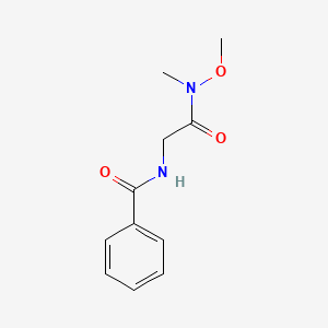 molecular formula C11H14N2O3 B14876830 N-(2-(methoxy(methyl)amino)-2-oxoethyl)benzamide 