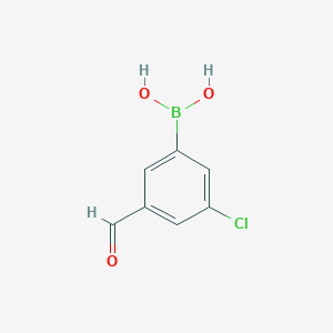 molecular formula C7H6BClO3 B1487686 3-Chloro-5-formylphenylboronic acid CAS No. 1451393-35-3