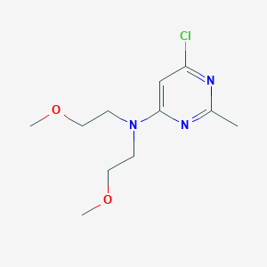 molecular formula C11H18ClN3O2 B1487687 6-chloro-N,N-bis(2-methoxyethyl)-2-methylpyrimidin-4-amine CAS No. 1487809-37-9