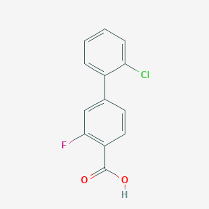 molecular formula C13H8ClFO2 B1487689 4-(2-Chlorophenyl)-2-fluorobenzoic acid CAS No. 505082-99-5