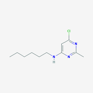 molecular formula C11H18ClN3 B1487690 6-chloro-N-hexyl-2-methylpyrimidin-4-amine CAS No. 884304-73-8