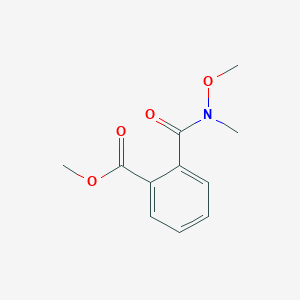 molecular formula C11H13NO4 B14876909 Methyl 2-(methoxy(methyl)carbamoyl)benzoate 