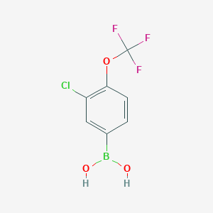 molecular formula C7H5BClF3O3 B1487691 3-Chloro-4-(trifluoromethoxy)phenylboronic acid CAS No. 870822-79-0