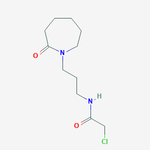 molecular formula C11H19ClN2O2 B1487692 2-chloro-N-[3-(2-oxoazepan-1-yl)propyl]acetamide CAS No. 1306606-71-2