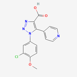 1-(3-chloro-4-methoxyphenyl)-5-(pyridin-4-yl)-1H-1,2,3-triazole-4-carboxylic acid