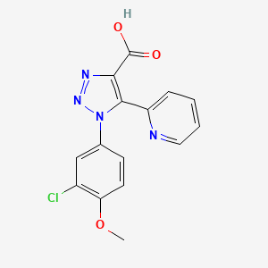 1-(3-chloro-4-methoxyphenyl)-5-(pyridin-2-yl)-1H-1,2,3-triazole-4-carboxylic acid