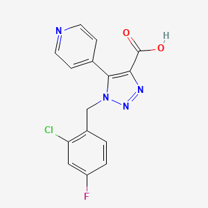 molecular formula C15H10ClFN4O2 B1487704 1-(2-chloro-4-fluorobenzyl)-5-(pyridin-4-yl)-1H-1,2,3-triazole-4-carboxylic acid CAS No. 1338667-52-9