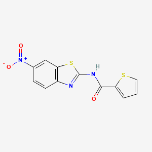 molecular formula C12H7N3O3S2 B14877064 N-(6-nitro-1,3-benzothiazol-2-yl)thiophene-2-carboxamide 