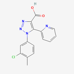 molecular formula C15H11ClN4O2 B1487712 1-(3-chloro-4-methylphenyl)-5-(pyridin-2-yl)-1H-1,2,3-triazole-4-carboxylic acid CAS No. 1326882-78-3