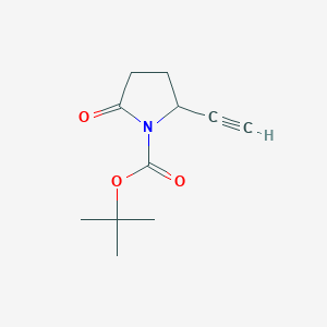 molecular formula C11H15NO3 B14877122 Tert-butyl 2-ethynyl-5-oxopyrrolidine-1-carboxylate 