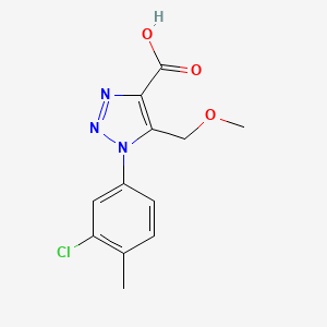 molecular formula C12H12ClN3O3 B1487713 1-(3-chloro-4-methylphenyl)-5-(methoxymethyl)-1H-1,2,3-triazole-4-carboxylic acid CAS No. 1326874-16-1