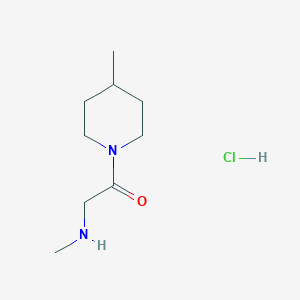 molecular formula C9H19ClN2O B1487715 2-(Methylamino)-1-(4-methyl-1-piperidinyl)-1-ethanone hydrochloride CAS No. 1220033-29-3