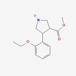 molecular formula C14H19NO3 B14877161 Methyl 4-(2-ethoxyphenyl)pyrrolidine-3-carboxylate 