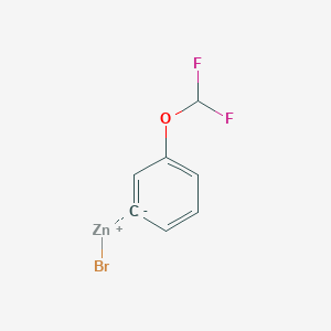 molecular formula C7H5BrF2OZn B14877186 (3-(Difluoromethoxy)phenyl)Zinc bromide 