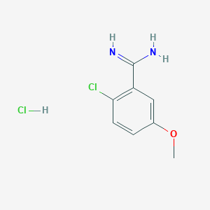 molecular formula C8H10Cl2N2O B1487719 2-Chloro-5-Methoxybenzimidamide Hydrochloride CAS No. 951625-95-9