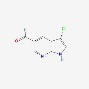 molecular formula C8H5ClN2O B1487721 3-chloro-1H-pyrrolo[2,3-b]pyridine-5-carbaldehyde CAS No. 1190309-77-3