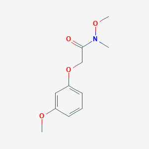 molecular formula C11H15NO4 B14877212 N-methoxy-2-(3-methoxyphenoxy)-N-methylacetamide 